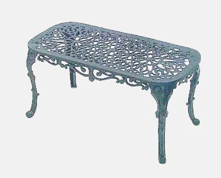 Cast Aluminum Garden Patio Furniture Heart Coffee Table